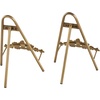 image:imageDeco 79 Metal Display Easel Arched Foldable Tabletop Easel with Vine Emblem Set of 2 Display Stand 8W 12H Gold