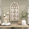 image:imageDeco 79 Wood 6 Slot Wall Photo Frame with Window Arch Shape 19 x 1 x 41 Light Brown  Ornate People Picture Frame 6 Slot With Window Arch Shape Photo Frame
