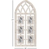 image:imageDeco 79 Wood 6 Slot Wall Photo Frame with Window Arch Shape 19 x 1 x 41 Light Brown  Ornate People Picture Frame 6 Slot With Window Arch Shape Photo Frame