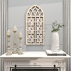 image:imageDeco 79 Wood 6 Slot Wall Photo Frame with Window Arch Shape 19 x 1 x 41 Light Brown  Ornate People Picture Frame 6 Slot With Window Arch Shape Photo Frame