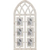 image:imageDeco 79 Wood 6 Slot Wall Photo Frame with Window Arch Shape 19 x 1 x 41 Light Brown  Ornate People Picture Frame 6 Slot With Window Arch Shape Photo Frame