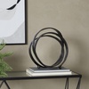 image:imageDeco 79 Aluminum Metal Abstract Decorative Sculpture Looped Home Decor Statue Accent Figurine 12 x 7 x 13 BlackBlack