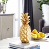 image:imageDeco 79 Polystone Fruit Decorative Sculpture Pineapple Home Decor Statue Accent Figurine 6 x 6 x 14 SilverGold