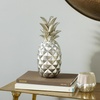 image:imageDeco 79 Polystone Fruit Decorative Sculpture Pineapple Home Decor Statue Accent Figurine 6 x 6 x 14 SilverSilver