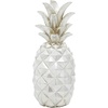 image:imageDeco 79 Polystone Fruit Decorative Sculpture Pineapple Home Decor Statue Accent Figurine 6 x 6 x 14 SilverSilver