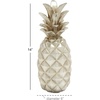image:imageDeco 79 Polystone Fruit Decorative Sculpture Pineapple Home Decor Statue Accent Figurine 6 x 6 x 14 SilverSilver