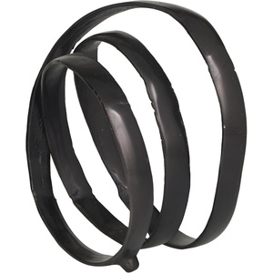 image:imageDeco 79 Aluminum Metal Abstract Decorative Sculpture Looped Home Decor Statue Accent Figurine 12 x 7 x 13 BlackBlack