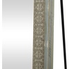 image:imageDeco 79 Wood Floral Floor Mirror Mirror 20 x 24 x 70 Green  Room Floral Embossed Entryway Mirror With Black Metal Foldable Stand Free Standing Mirror