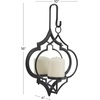 image:imageCosmoLiving by Cosmopolitan Metal Geometric Wall Hanging Pillar Wall Sconce 10 x 4 x 16 GoldBlack