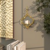 image:imageCosmoLiving by Cosmopolitan Metal Geometric Wall Hanging Pillar Wall Sconce 10 x 4 x 16 GoldGold