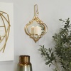 image:imageCosmoLiving by Cosmopolitan Metal Geometric Wall Hanging Pillar Wall Sconce 10 x 4 x 16 GoldGold