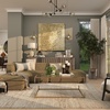 image:imageCosmoLiving by Cosmopolitan Metal Geometric Wall Hanging Pillar Wall Sconce 10 x 4 x 16 GoldGold