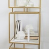 image:imageCosmoLiving by Cosmopolitan Marble Geometric Cube Bookends Set of 2 6W 6H White