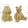 image:imageCosmoLiving by Cosmopolitan Porcelain Ceramic Bear Handmade Decorative Sculpture Home Decor Statues Set of 2 Accent Figurines 6W 8H GoldGold