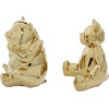 image:imageCosmoLiving by Cosmopolitan Porcelain Ceramic Bear Handmade Decorative Sculpture Home Decor Statues Set of 2 Accent Figurines 6W 8H GoldGold