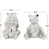 image:imageCosmoLiving by Cosmopolitan Porcelain Ceramic Bear Handmade Decorative Sculpture Home Decor Statues Set of 2 Accent Figurines 6W 8H GoldSilver