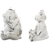 image:imageCosmoLiving by Cosmopolitan Porcelain Ceramic Bear Handmade Decorative Sculpture Home Decor Statues Set of 2 Accent Figurines 6W 8H GoldSilver