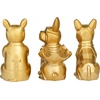 image:imageCosmoLiving by Cosmopolitan Porcelain Ceramic Bulldog Decorative Sculpture Home Decor Statues with Sunglasses Set of 3 Accent Figurines 6W 10H Gold