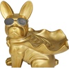 image:imageCosmoLiving by Cosmopolitan Porcelain Ceramic Bulldog Decorative Sculpture Home Decor Statues with Sunglasses Set of 3 Accent Figurines 6W 10H Gold