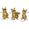 image:imageCosmoLiving by Cosmopolitan Porcelain Ceramic Bulldog Decorative Sculpture Home Decor Statues with Sunglasses Set of 3 Accent Figurines 6W 10H Gold