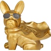 image:imageCosmoLiving by Cosmopolitan Porcelain Ceramic Bulldog Decorative Sculpture Home Decor Statues with Sunglasses Set of 3 Accent Figurines 6W 10H Gold