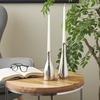 image:imageDeco 79 Aluminum Metal Decorative Candle Holder Candle Stand with Varying Shapes Set of 2 Candlestick Holder 9 7 H Silver