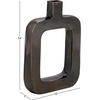 image:imageDeco 79 Aluminum Metal Decorative Vase Centerpiece Vase with Cut Out Frame Flower Vase for Home Decoration 10 x 2 x 14 BlackBlack