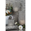 image:imageDeco 79 Aluminum Metal Hurricane Lamp Single Candle  6 x 6 x 19 SilverSilverClear