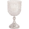image:imageDeco 79 Aluminum Metal Hurricane Lamp Single Candle  6 x 6 x 19 SilverSilverClear