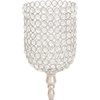 image:imageDeco 79 Aluminum Metal Hurricane Lamp Single Candle  6 x 6 x 19 SilverSilverClear