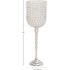 image:imageDeco 79 Aluminum Metal Hurricane Lamp Single Candle  6 x 6 x 19 SilverSilverClear