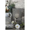 image:imageDeco 79 Aluminum Metal Hurricane Lamp Single Candle  6 x 6 x 19 SilverSilverClear