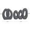 image:imageDeco 79 Ceramic Abstract Decorative Sculpture Linked Home Decor Statues Set of 2 Accent Figurines 13 9W BlackBlack