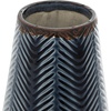 image:imageDeco 79 Ceramic Handmade Decorative Vase Chevron Centerpiece Vases Set of 2 Flower Vases for Home Decoration 11 8H Dark BlueDark Blue