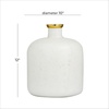 image:imageDeco 79 Glass Decorative Vase Centerpiece Vase with Gold Rim Flower Vase for Home Decoration 10 x 10 x 12 White