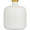 image:imageDeco 79 Glass Decorative Vase Centerpiece Vase with Gold Rim Flower Vase for Home Decoration 10 x 10 x 12 White