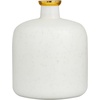 image:imageDeco 79 Glass Decorative Vase Centerpiece Vase with Gold Rim Flower Vase for Home Decoration 10 x 10 x 12 White