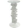 image:imageDeco 79 Glass Handmade Decorative Candle Holder Stacked Stone Candle Stand Set of 2 Candlestick Holder 11 9 H ClearClear