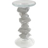 image:imageDeco 79 Glass Handmade Decorative Candle Holder Stacked Stone Candle Stand Set of 2 Candlestick Holder 11 9 H ClearClear