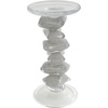 image:imageDeco 79 Glass Handmade Decorative Candle Holder Stacked Stone Candle Stand Set of 2 Candlestick Holder 11 9 H ClearClear