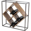 image:imageDeco 79 Industrial Metal Rectangle Wine Rack 26 x 7 x 10 BrownBlackBrown