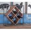 image:imageDeco 79 Industrial Metal Rectangle Wine Rack 26 x 7 x 10 BrownBlackBrown