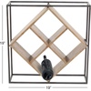 image:imageDeco 79 Industrial Metal Rectangle Wine Rack 26 x 7 x 10 BrownBlackBrown