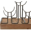 image:imageDeco 79 Industrial Metal Rectangle Wine Rack 26 x 7 x 10 BrownBrown