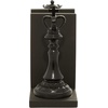 image:imageDeco 79 Polystone Chess Decorative Bookends Non Skid Bookends with King and Queen Set of 2 Office Bookends5W 8H Black