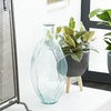 image:imageDeco 79 Recycled Glass Handmade Tall Spanish Bottleneck Vase 10 x 11 x 24 TealClear