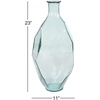 image:imageDeco 79 Recycled Glass Handmade Tall Spanish Bottleneck Vase 10 x 11 x 24 TealClear