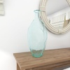 image:imageDeco 79 Recycled Glass Handmade Tall Spanish Bottleneck Vase 10 x 11 x 24 TealClear