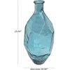 image:imageDeco 79 Recycled Glass Handmade Tall Spanish Bottleneck Vase 10 x 11 x 24 TealTeal