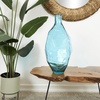 image:imageDeco 79 Recycled Glass Handmade Tall Spanish Bottleneck Vase 10 x 11 x 24 TealTeal